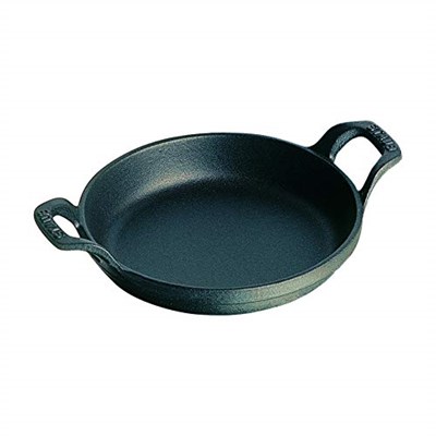 Staub Mini Güveç Tenceresi (Güveç Tenceresinin İçi Mat Siyah Emaye Kaplıdır) Siyah - Seçenekler: 12 cm, 15 cm, 15 x 11 cm, Yuvarlak, Oval, Dikdörtgen
