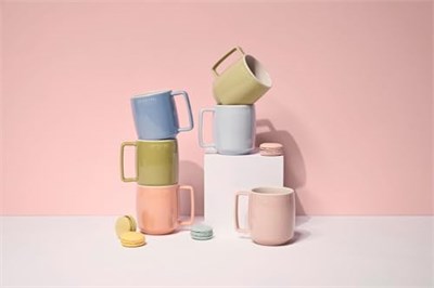 STAUB Seramik Kupa Seti, 350 ml, Makaron Renkli, 6 Parça, Mikrodalga ve Bulaşık Makinesi Uyumlu