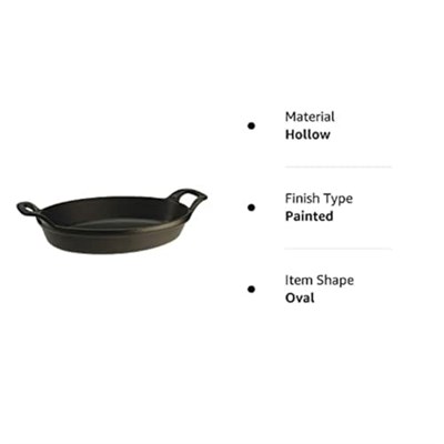 Staub Specialities Döküm Sahan, Demir, Siyah - Seçenekler: 15 cm, 12 cm, 15 x 11 cm, Yuvarlak, Oval, Dikdörtgen