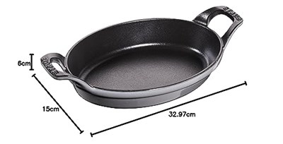 Staub Specialities Döküm Sahan, Gri - Seçenekler: Gri, 24 x 16 cm