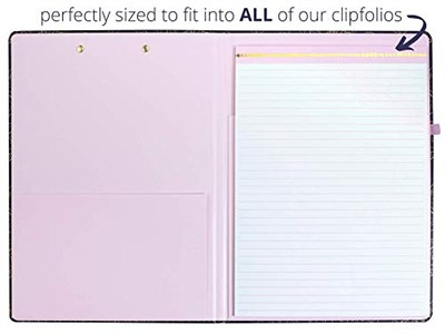 Steel Mill & Co İş için Büyük Çizgili Not Defterleri, Padfolios için Yazı Pedleri 8,5 x 11, Sevimli Pano Folyo Dolum Paketi 2, Pembe