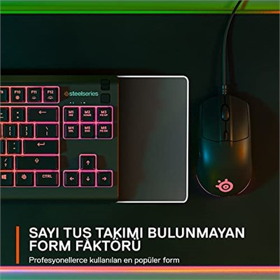 steelseries Apex 3 TKL Türkçe Gaming Klavye Tenkeyless, 8 Bölge RGB Aydınlatma Türkçe QWERTY - Seçenekler: Apex 3 TKL, Apex Pro TKL Wireless, Apex Pro
