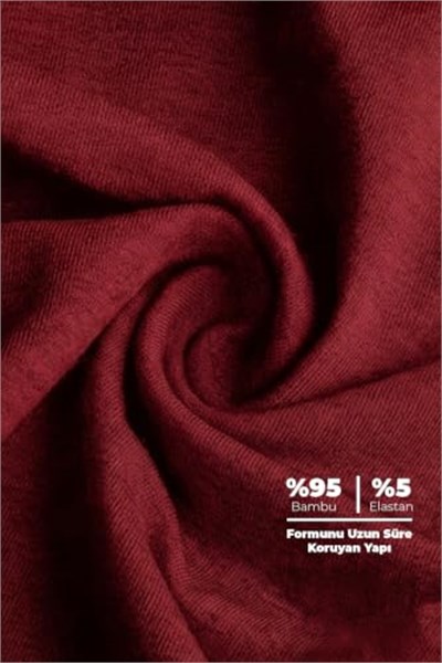 Steve Wolls Erkek Bordo 3’Lü Uzun Paça Bambu Boxer - 25201