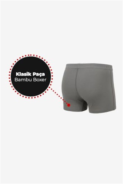 Steve Wolls Erkek Gri 3’Lü Klasik Bambu Boxer - 25101