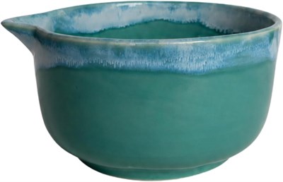 Stoneware Matcha Kasesi - El Yapımı Seramik Chawan (Turkuaz)