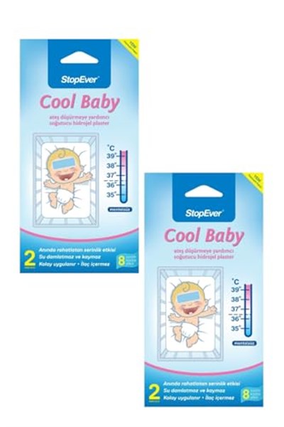 Stopever Coolbaby Ateş Düşürmeye Yardımcı Plaster (2 x 2 Adet) - Seçenekler: 2 x 2 adet, 6 adet