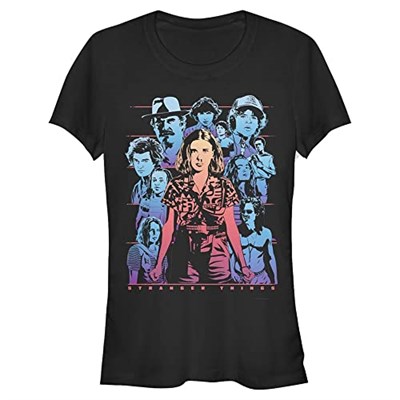 Stranger Things Grup Bisiklet Yaka Tişört Kadın