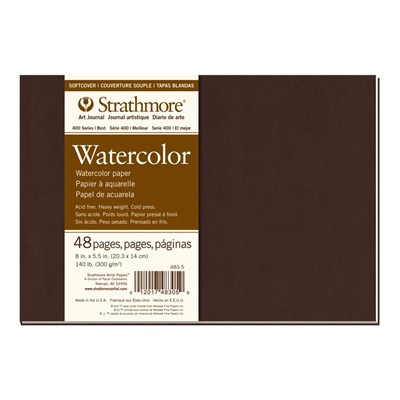 Strathmore Watercolor gösterir duvar resmi Journal 8 inç x 14 cm, 24 yaprak