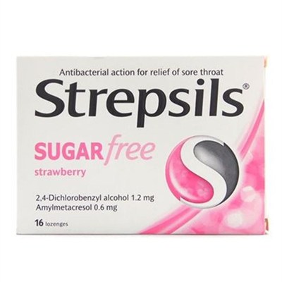 Strepsils Şekersiz Çilek Aromalı 16 Pastıl