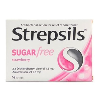 Strepsils Şekersiz Çilek Aromalı 16 Pastıl