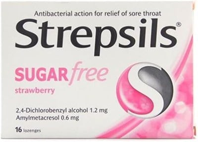 Strepsils Şekersiz Çilek Aromalı 16 Pastıl