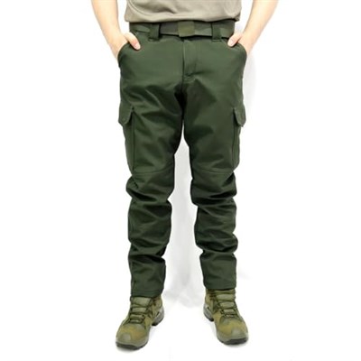 Su-Rüzgar Geçirmez Haki Softshell Pantolon