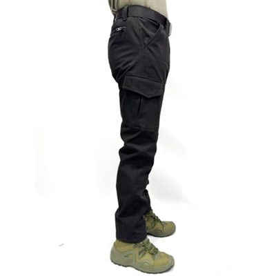 Su-Rüzgar Geçirmez Siyah Softshell Pantolon