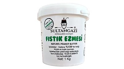 SULTANGAZİ Şekersiz Katkısız Fıstık Ezmesi%100 Yer Fıstığı 1kg