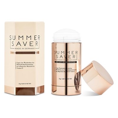 SUMMERSAVER Kadın yara önleyici çubuk, yara sürtünmelerine karşı uzun süreli ve etkili koruma, dermatolojik olarak test edilmiştir, SUMMERSAVER alüminyum içermez, PEG içermez, vegan, hayvanlar