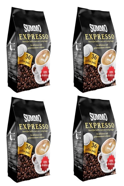 SUMMO Coffee Espresso Pads Kapsül 144lü Avantaj Paketi (36X4) Senseo Pads