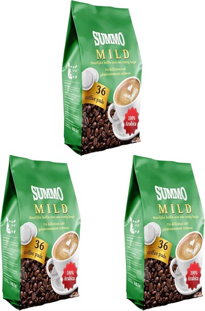 SUMMO Mild 108li Avantaj Paketi (36X3) Senseo Pad Coffee Pads Kahve Kapsülü