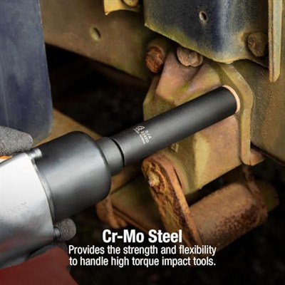 Sunex 224XD 1.3cm Drive 6-Point Extra Deep Impact Socket - 1.9cm