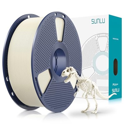 SUNLU PLA+ Filament, 1,75 mm, PLA Plus 3D Yazıcı Filamenti, Sertleştirici ve Daha Güçlü 3D Baskı PLA+ Filament, Neatly Wound, Boyut Hassasiyeti +/- 0,02 mm, 1 kg Kemik Beyazı