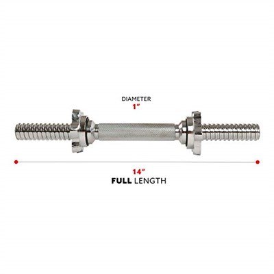 Sunny Health & Fitness STDBH-14 dambıl çubuğu, krom, 35,6 cm