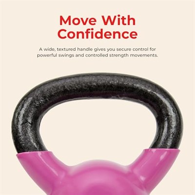 Sunny Health & Fitness Vinil Kaplamalı Kettlebell, Güç Ağırlık Antrenmanı ve Savurma Egzersizi için