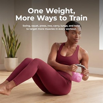 Sunny Health & Fitness Vinil Kaplamalı Kettlebell, Güç Ağırlık Antrenmanı ve Savurma Egzersizi için