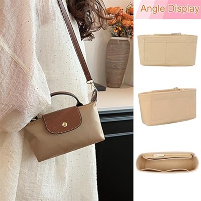 Sunshine smile Le Pliage Organizer Mini,Longchamp çanta mini için düzenleyici, Longchamp mini için çanta düzenleyici, Longchamp çanta kadınlar için mini boyut, organizer, tekli mini
