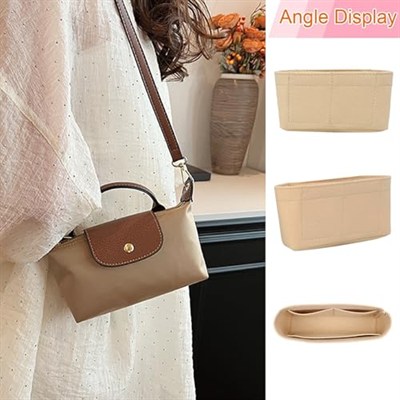 Sunshine smile Le Pliage Organizer Mini,Longchamp çanta mini için düzenleyici, Longchamp mini için çanta düzenleyici, Longchamp çanta kadınlar için mini boyut, organizer, tekli mini