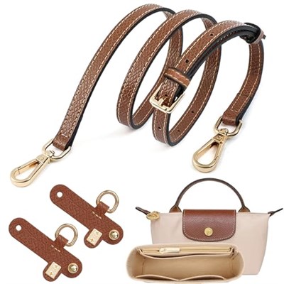 Sunshine Smile Longchamp çantası için düzenleyici, kadınlar için omuz askısı, taşıma kayışı, mini çanta düzenleyici (Bej)