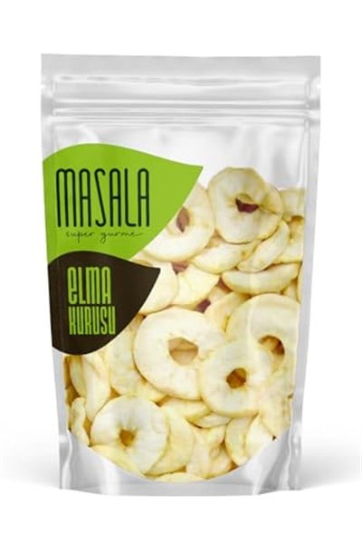 Super Gurme Masala Dilimlenmiş Elma Kurusu 50 gr%100 Doğal ve Katkısız Sağlıklı Atıştırmalık ve Dekoratif Kullanım (Dried Apple Slice)