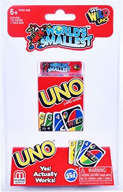 Super Impulse - UNO, Dünyanın En Küçük Kart Oyunu - 7,62 cm x 1,91 cm x 5,08 cm