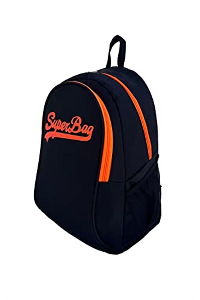 Superbag Sırt Çantası Siyah-fosforlu Portakal Seyahat Kurs Okul Günlük Kullanım