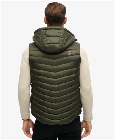 Superdry Erkek Fuji Kapitone Yelek Kapüşonlu