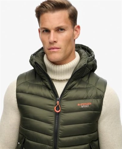 Superdry Erkek Fuji Kapitone Yelek Kapüşonlu