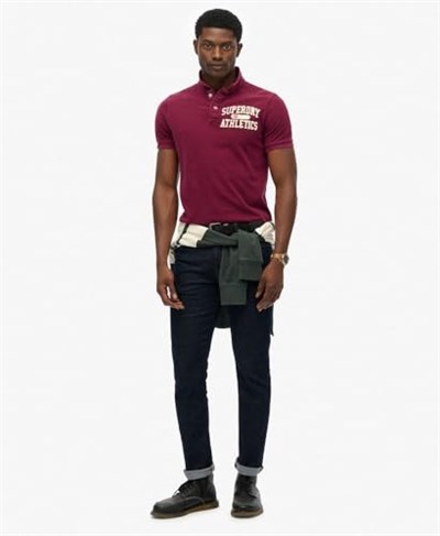 SUPERDRY Regular Fit Baskılı Polo T-Shirt Vintage Athletic Polo, 5003297705