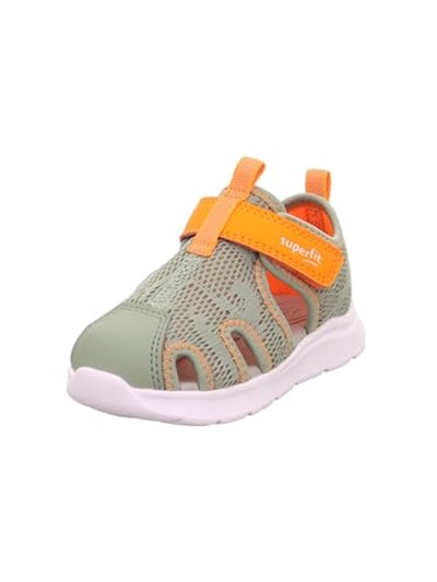 Superfit 000481 Wave Haki Çocuk Sandalet, 7500 HELLGRÜN/ORANGE, 24