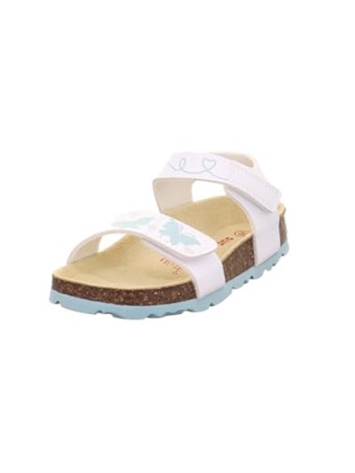 Superfit Beyaz Kiz Çocuk Sandalet 1-000123-1030-1 FUSSBETTPANTOFFEL, BEYAZ, 27