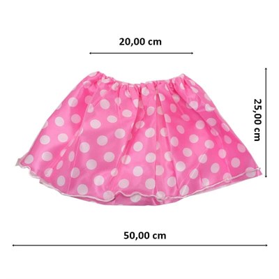 SüSLe Bebek ve Parti Tütü Etek Taç Takım Seti, Pembe