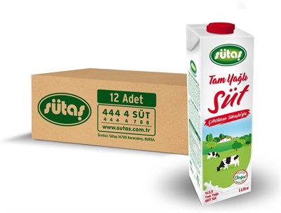 sütas Laktozsuz Süt 1 L (12 adet)