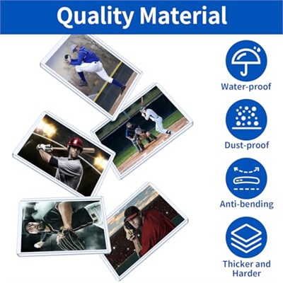 Svalor 7,62 cm x 10,16 cm Kart Kılıfları, Kartlar için Üst Yükleyiciler, 42 Adet Beyzbol Kartı Koruyucuları Sert Plastik, Spor Kart Kılıfları, Koleksiyon Ticaret Kartları için Şeffaf Kart Tutucu Spor