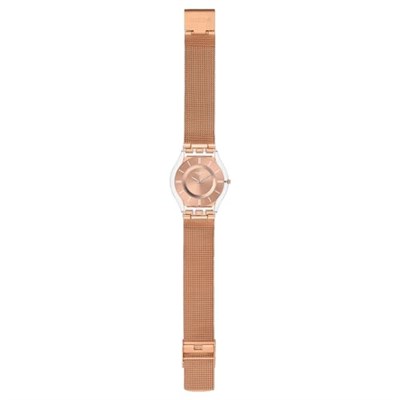 Swatch Montre Hello Darling en acier rose Skin, Kayış