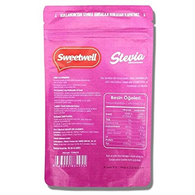Sweetwell Stevia Prebiyotik Lifli Toz Sofralık Tatlandırıcı 500 Gr x 6 Adet