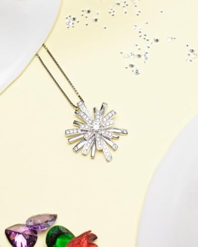 Swr Diamond Seri Elegant Design Kar Tanesi Kadın Gümüş Kolye