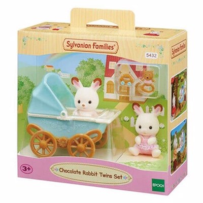 Sylvanian Families Çikolata Kulaklı İkiz Tavşan Bebek