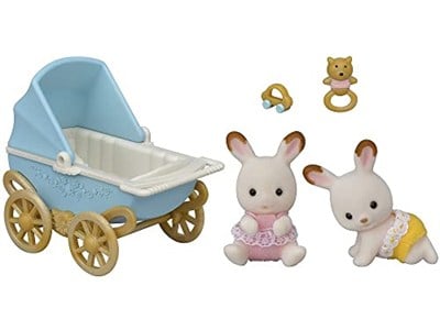 Sylvanian Families Çikolata Kulaklı İkiz Tavşan Bebek