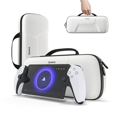 Syntech Koruma için PS Portal ile Uyumlu Taşıma Çantası, PS Portal Aksesuarlarının Saklanması için Bölmeli ve File Cepli Özel Taşınabilir Kılıf, Seyahat için Kadife İç Sert Kabuk