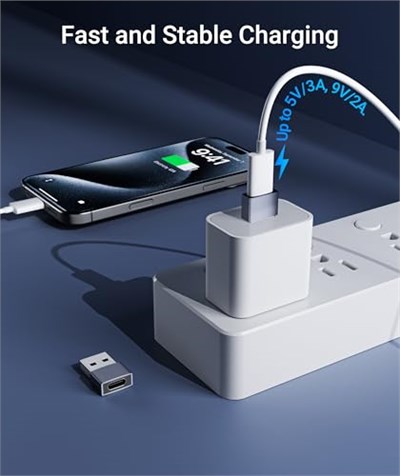 Syntech USB C Kadın - USB Erkek Adaptör 3lü Paket [Seyahat Olması Gerekenler, Alüminyum] USB C - USB Adaptörü, Tip C Şarj Kablosu Güç Dönüştürücü iPhone 17 16 15 Apple Watch AirPods CarPlay ile