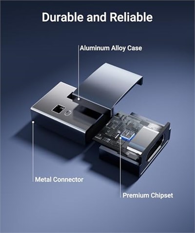 Syntech USB C Kadın - USB Erkek Adaptör 3lü Paket [Seyahat Olması Gerekenler, Alüminyum] USB C - USB Adaptörü, Tip C Şarj Kablosu Güç Dönüştürücü iPhone 17 16 15 Apple Watch AirPods CarPlay ile