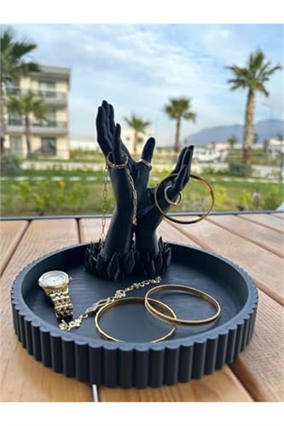 Tabak + El Şeklinde Yüzük & Takı Standı, TYB18K87GL8K8JIK18