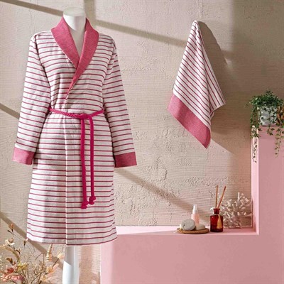 TAÇ Bambu Bamboo Dreams Bornoz Seti Fuşya L/Xl